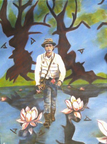 Ohne die Seerosen... von Sof - Sophie Voigt-Chadeyron, Malerei kaufen auf Singulart