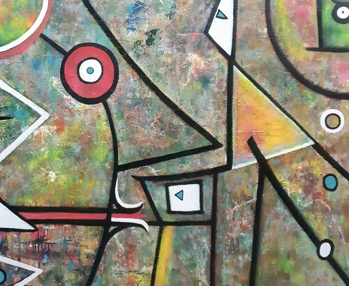 Mirette ou Picassette? -120x140 - 2022 di Sof - Sophie Voigt-Chadeyron, Pittura in vendita su Singulart