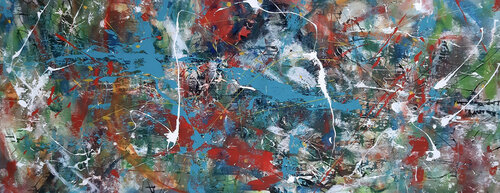 Feu d'artifice II - 200x80 - 2022 von Sof - Sophie Voigt-Chadeyron, Malerei kaufen auf Singulart