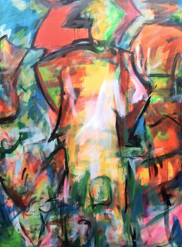 Figures en passage di Sof - Sophie Voigt-Chadeyron, Pittura in vendita su Singulart