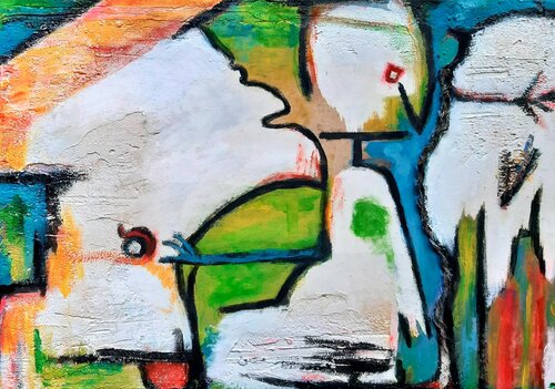 Turlututu menton pointu ou... nez pointu? -50x70- 2023 Sof - Sophie Voigt-Chadeyron