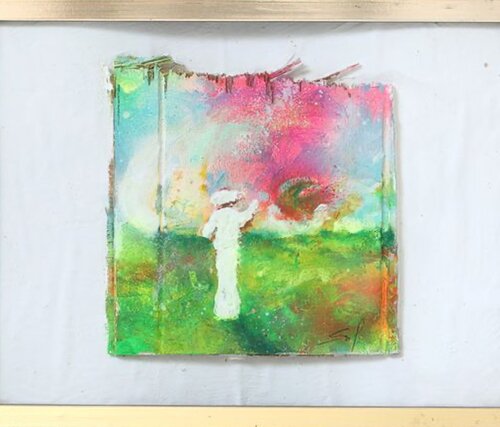 Petite dame blanche - 20x20 - 2021 Sof - Sophie Voigt-Chadeyron