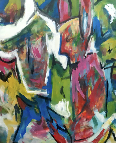 Le pôvre... Il a de  grandes oreilles!" -120x150- 2023 von Sof - Sophie Voigt-Chadeyron, Malerei kaufen auf Singulart