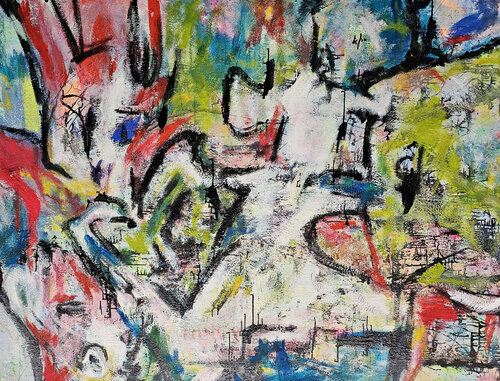 Des Oups, des Hops et des ?? - 200x150 - 2023 von Sof - Sophie Voigt-Chadeyron, Malerei kaufen auf Singulart