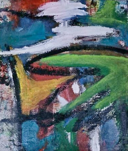 Un peu de doigté! - 46x55 - 2023 van Sof - Sophie Voigt-Chadeyron, Schilderij te koop op Singulart