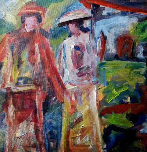 Tu m'écoutes? - 50x50 - 2019 von Sof - Sophie Voigt-Chadeyron, Malerei kaufen auf Singulart