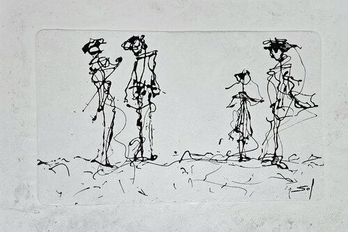 Tu crois qu'ils se disputent maman? - 53x75 - 2024 Sof - Sophie Voigt-Chadeyron