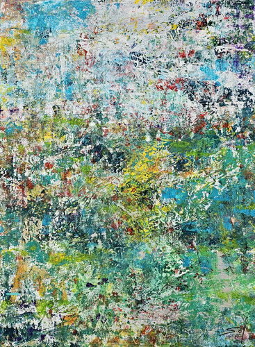 Paysage lumineux - 60x80 - 2024 di Sof - Sophie Voigt-Chadeyron, Pittura in vendita su Singulart