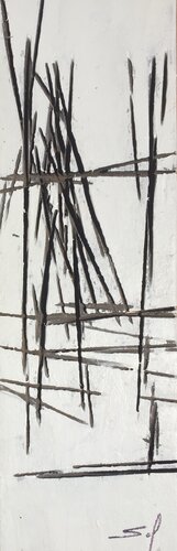 Mikados - 13,5 x 41 x 2 - 2024 di Sof - Sophie Voigt-Chadeyron, Pittura in vendita su Singulart