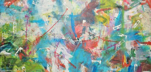 Jour de rage - 300x150 - 2024 van Sof - Sophie Voigt-Chadeyron, Schilderij te koop op Singulart
