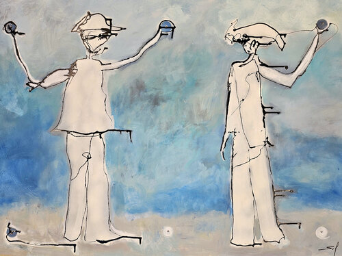 C'est moi qui a gagné! - 103x73 - 2024 by Sof - Sophie Voigt-Chadeyron, Painting for Sale on Singulart