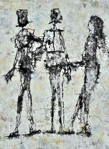 Qu'est-ce qu'elle veut la donzelle? - 150x200 - 2024 van Sof - Sophie Voigt-Chadeyron, Schilderij te koop op Singulart
