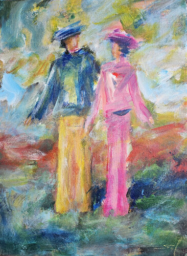 Bien sûr Monsieur! - etwa 30x40 - 2022 by Sof - Sophie Voigt-Chadeyron, 油畫 for Sale on Singulart