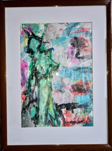 Le passant - 2024 - M.Rahm 33x42 Ohne R 20,5x29 van Sof - Sophie Voigt-Chadeyron, Schilderij te koop op Singulart