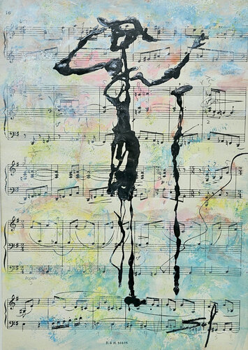Brouillard bleuté - 32x20 o:R - 2025 par Sof - Sophie Voigt-Chadeyron, Peinture en vente sur Singulart