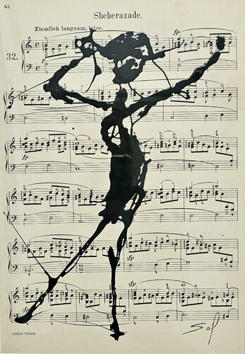 Sheherazade - 22x30 o.R - 2025 par Sof - Sophie Voigt-Chadeyron, Peinture en vente sur Singulart