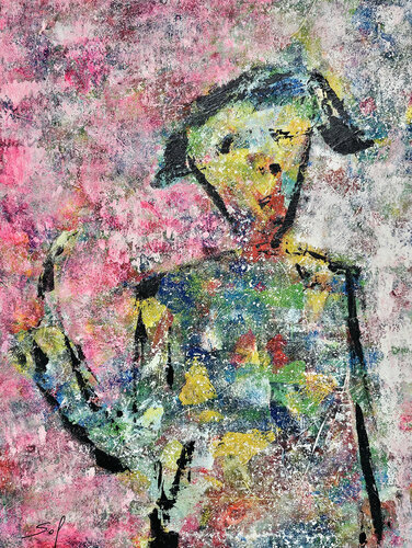 Chien pop - 60x80 - 2024 by Sof - Sophie Voigt-Chadeyron, Painting for Sale on Singulart
