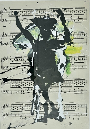 Pirouettant - mR 33x43, oR 20x29 - 2025 von Sof - Sophie Voigt-Chadeyron, Malerei kaufen auf Singulart