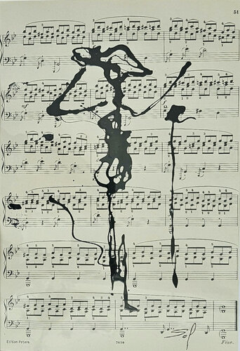 Fine chanteuse , mR 33x43 oR 20x30 - 2025 par Sof - Sophie Voigt-Chadeyron, Peinture en vente sur Singulart