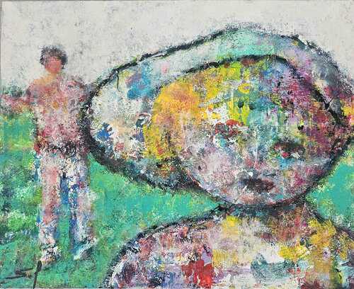 Bizarroides - 40x50 - 2025 van Sof - Sophie Voigt-Chadeyron, Schilderij te koop op Singulart