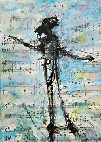 L'élègant - 19x28 / 35x41x1 - 2025 von Sof - Sophie Voigt-Chadeyron, Malerei kaufen auf Singulart