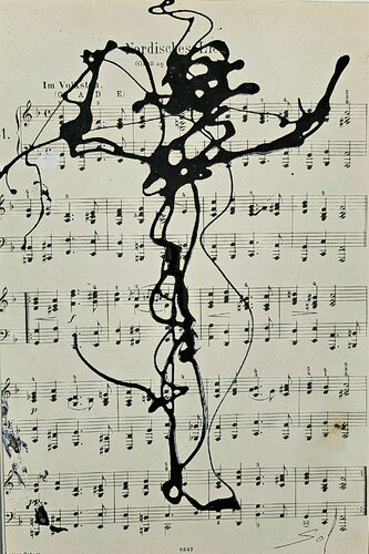 Chant nordique - 19x29 / 31,5x41,5x2,5 - 2025 von Sof - Sophie Voigt-Chadeyron, Malerei kaufen auf Singulart