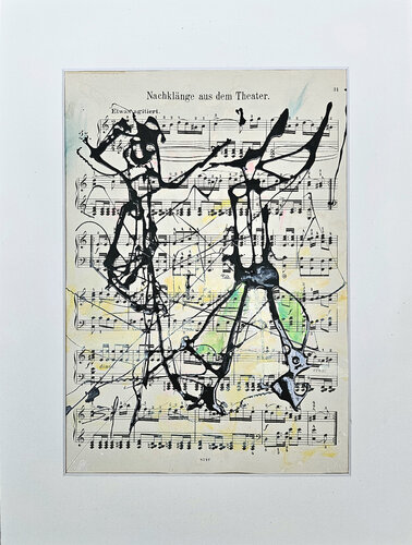 Nachklänge aus dem Theater - 2025 - o.R 30x40 m.R 32x42 de Sof - Sophie Voigt-Chadeyron, Pintura a la venta en Singulart