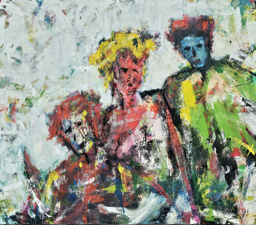 La rouge étonnée - 140x160 - 2024 Sof - Sophie Voigt-Chadeyron