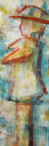 La boudeuse -180x60- 2012 van Sof - Sophie Voigt-Chadeyron, Schilderij te koop op Singulart