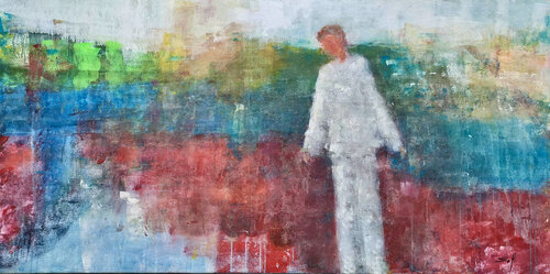 Blanche traversée - 80x180 - 2026 di Sof - Sophie Voigt-Chadeyron, Pittura in vendita su Singulart