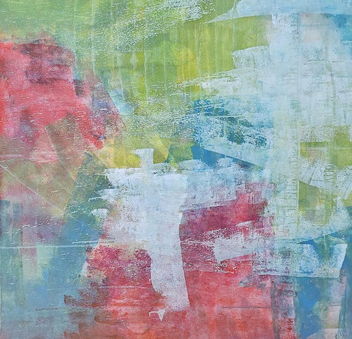 Strates vibrantes - 121x121 - 2026 de Sof - Sophie Voigt-Chadeyron, Pintura a la venta en Singulart