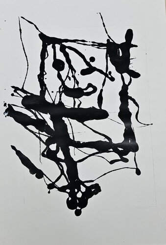 Geste noir - 38x26 - 40x50 - 2026 by Sof - Sophie Voigt-Chadeyron, Work on Paper for Sale on Singulart