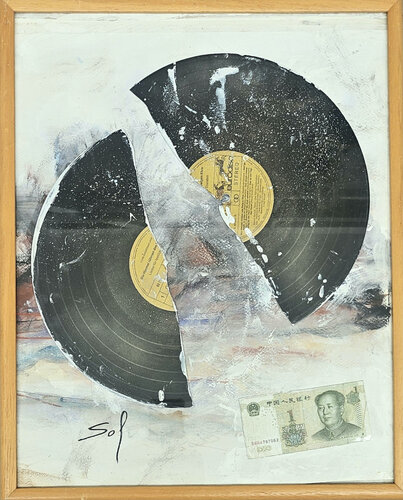 Die Himmel rühmen des ewigen Ehre, pas vrai pour Mao. par Sof - Sophie Voigt-Chadeyron, Peinture en vente sur Singulart