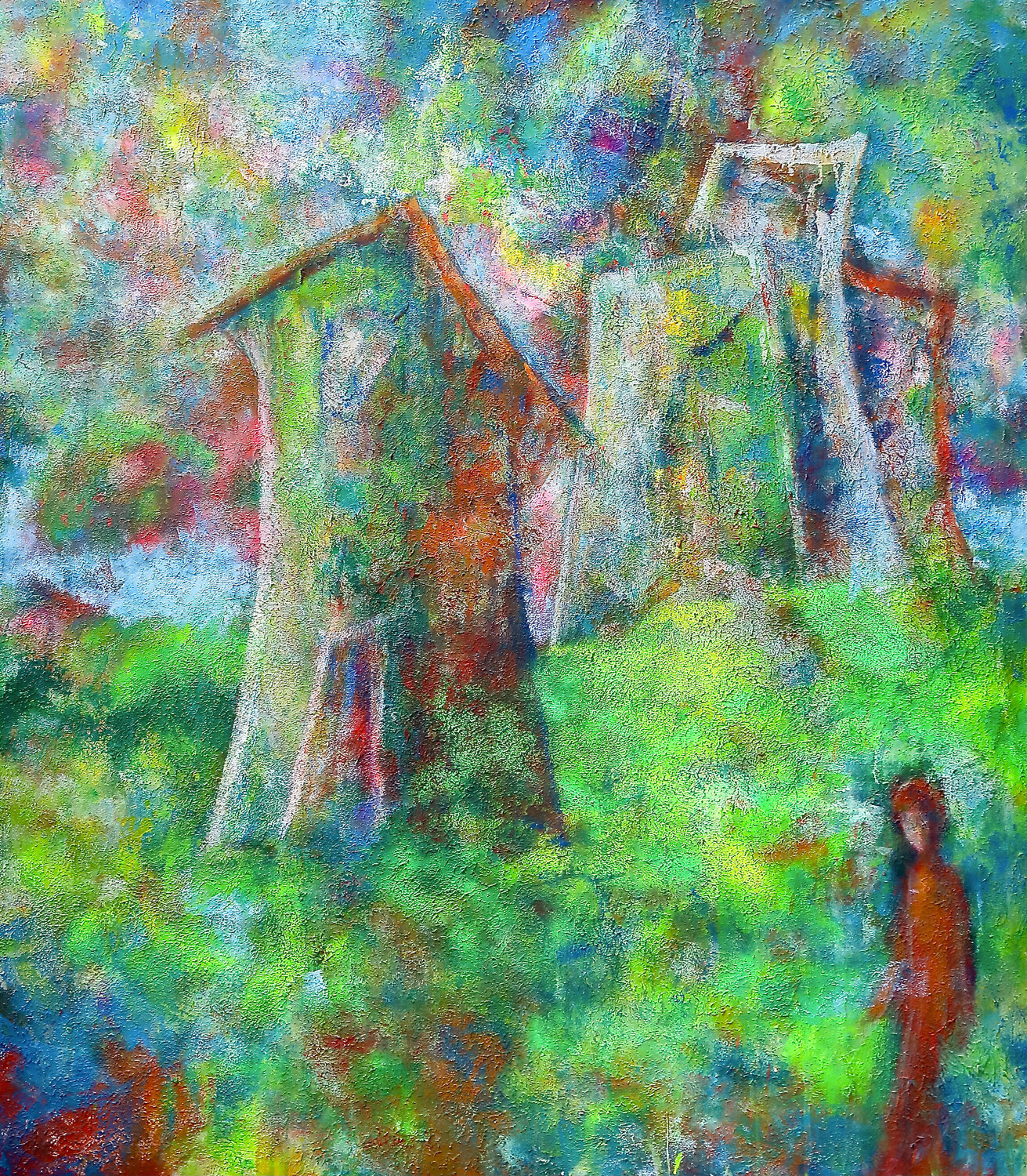 Curieuses bicoques -160x180 - 2016 - 6,3 MB Sof - Sophie Voigt-Chadeyron Originalgemälde zu verkaufen