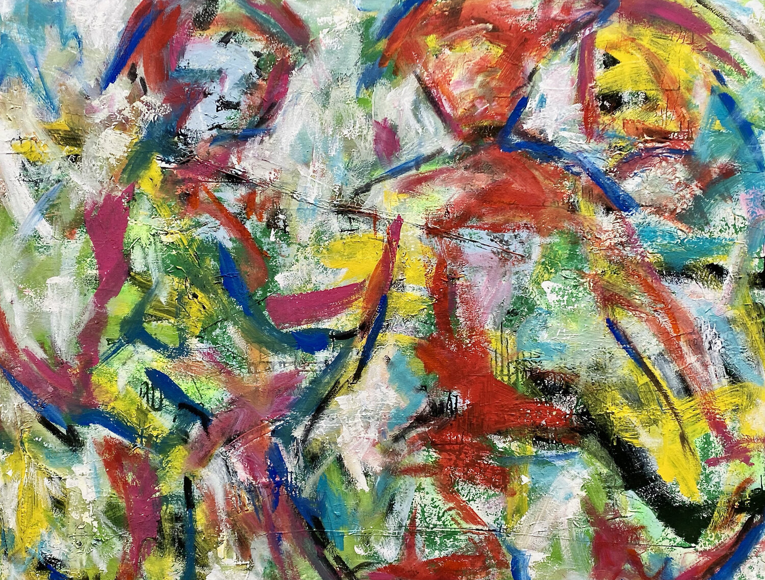 Si j'vous l'dis - 180x140 - 2023 2 Sof - Sophie Voigt-Chadeyron Originalgemälde zu verkaufen