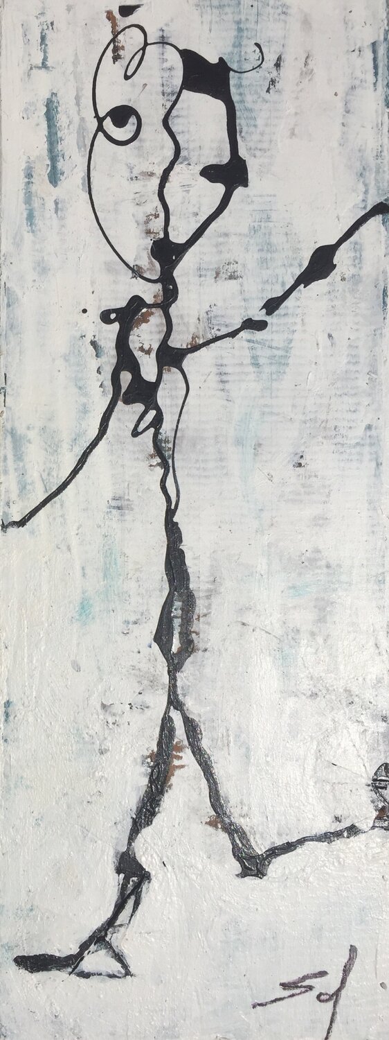 Gigotant - 38x14x3 - 2024 Sof - Sophie Voigt-Chadeyron Originalgemälde zu verkaufen