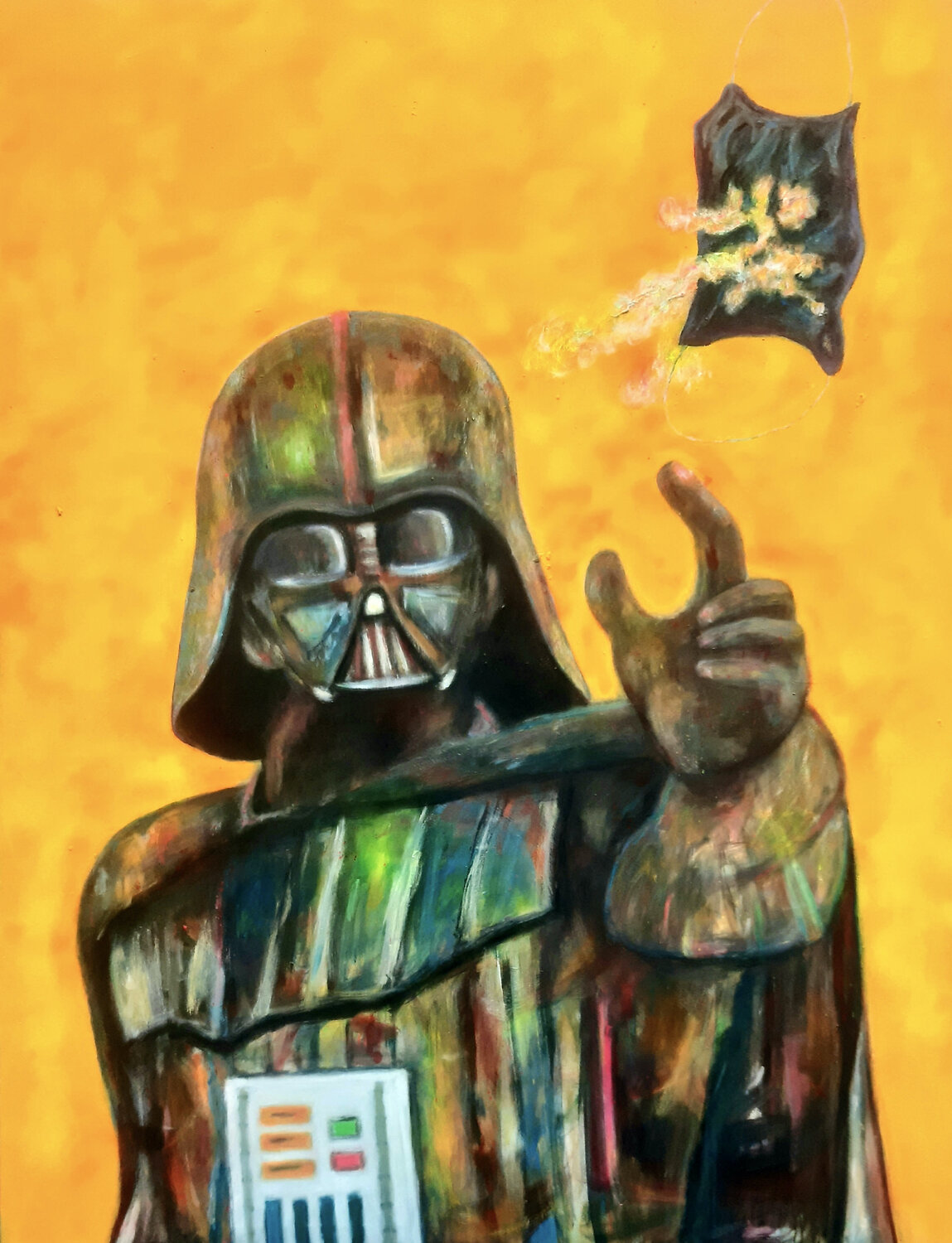 Color Vader / "Bas les masques!"  - 180x140 - 2023 Sof - Sophie Voigt-Chadeyron Originalgemälde zu verkaufen
