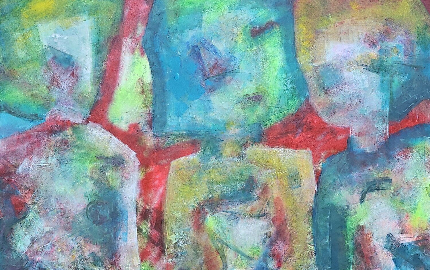 Trois présences mouvantes - 122x185 - 2026 Sof - Sophie Voigt-Chadeyron Originalgemälde zu verkaufen