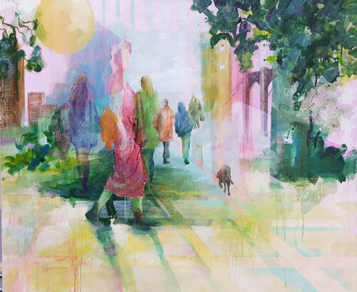 Cityscape III di Jacqueline Engels, Pittura in vendita su Singulart