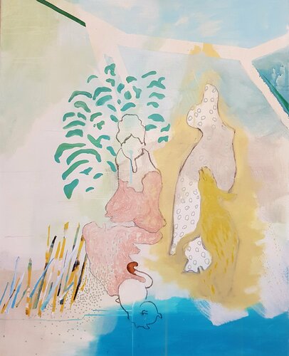 Elodie & Feline di Jacqueline Engels, Pittura in vendita su Singulart