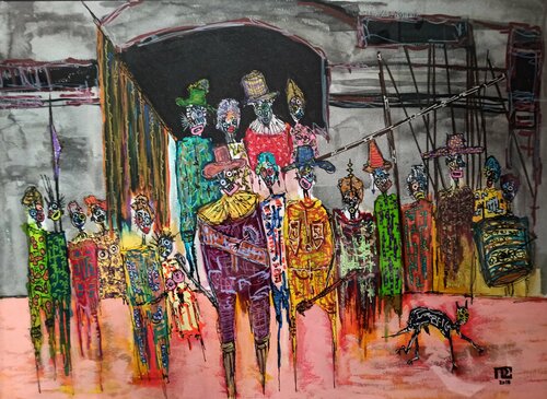La ronde de nuit. van Pierre Soufflet, Werk op papier te koop op Singulart