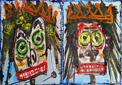 Princely couple de Pierre Soufflet, Obra en papel a la venta en Singulart