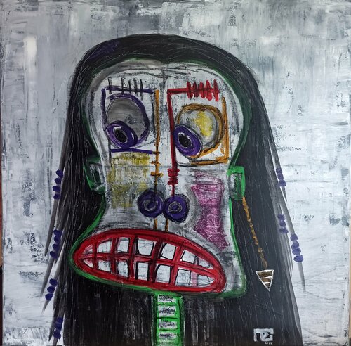 Bad restauration of Madonna. de Pierre Soufflet, Pintura a la venta en Singulart