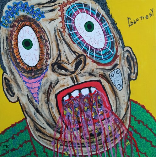 Gluttony. di Pierre Soufflet, Pittura in vendita su Singulart