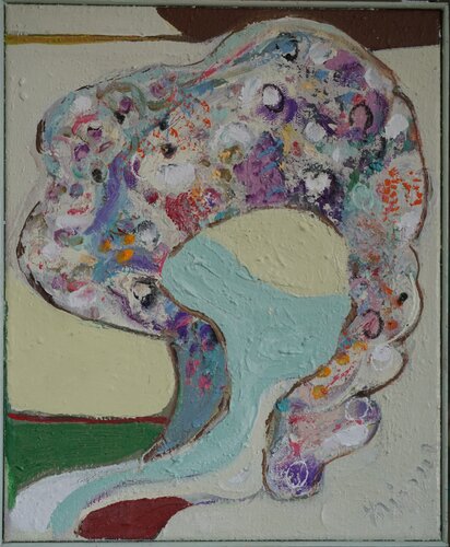 Die aus Edelsteinen geborene Schlange, sich selbst verschlingend van Andreas Thieme, Schilderij te koop op Singulart