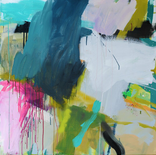 Waldstück B pink by Susanne Hendricks, 회화 for Sale on Singulart