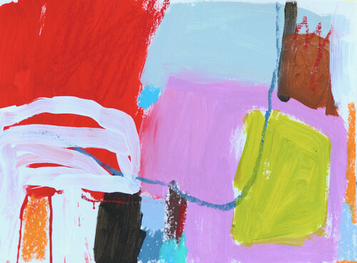 New Beginnings Nr. 10 Rot by Susanne Hendricks, 회화 for Sale on Singulart