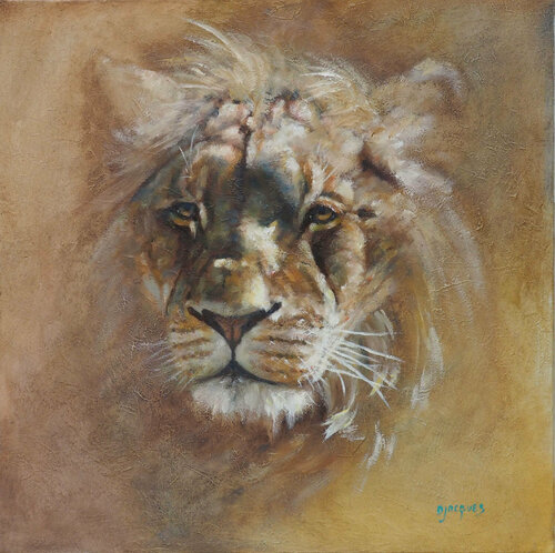 Portrait Lion van Sylvie Ajacques, Schilderij te koop op Singulart