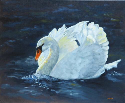 Le Cygne de Sylvie Ajacques, Pintura a la venta en Singulart