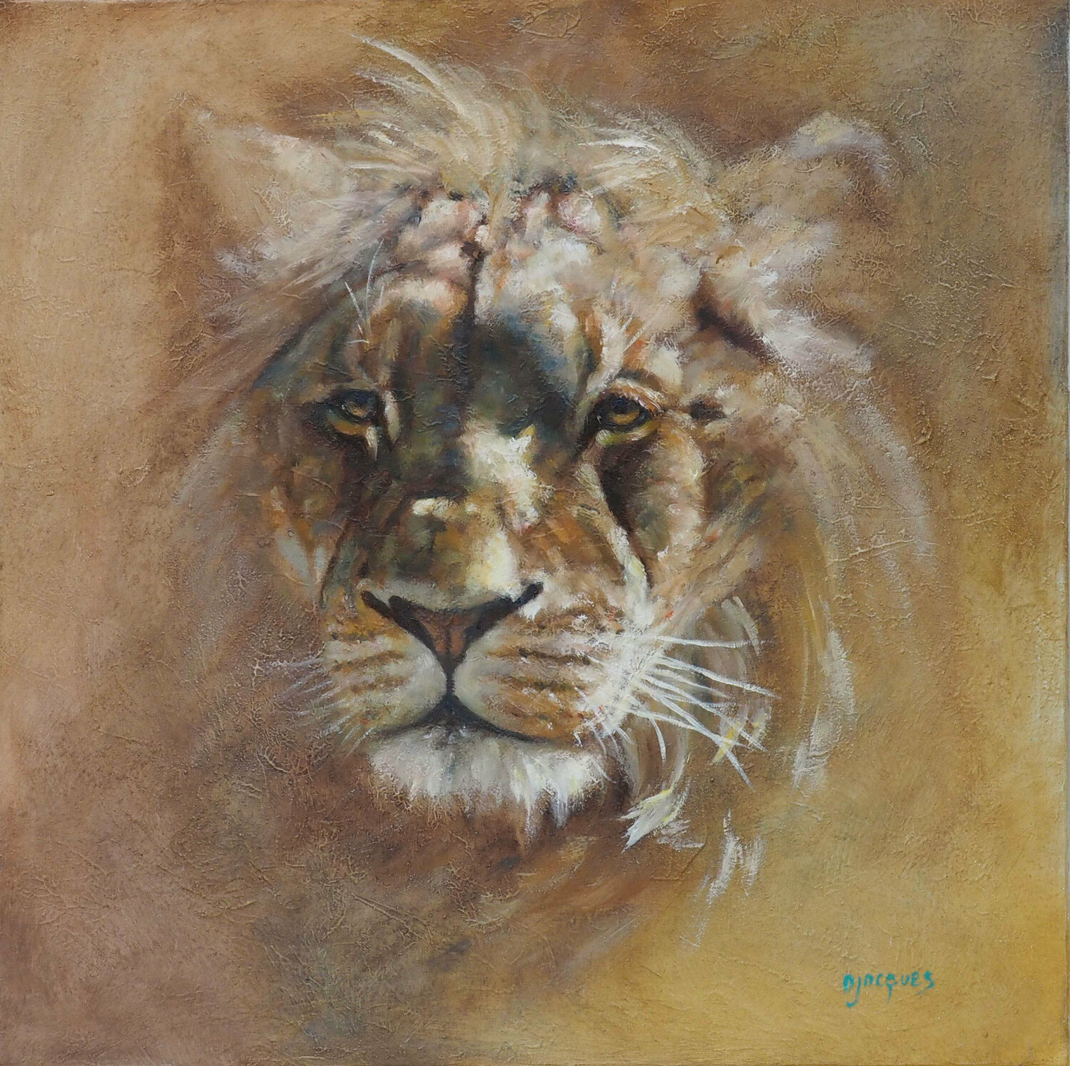 Portrait Lion Sylvie Ajacques
